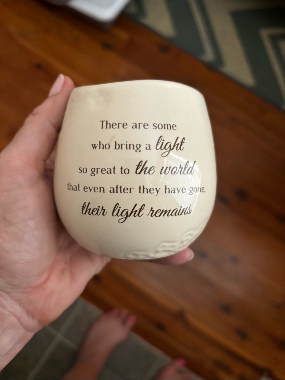Memorial Ceramic Candle  - Cream